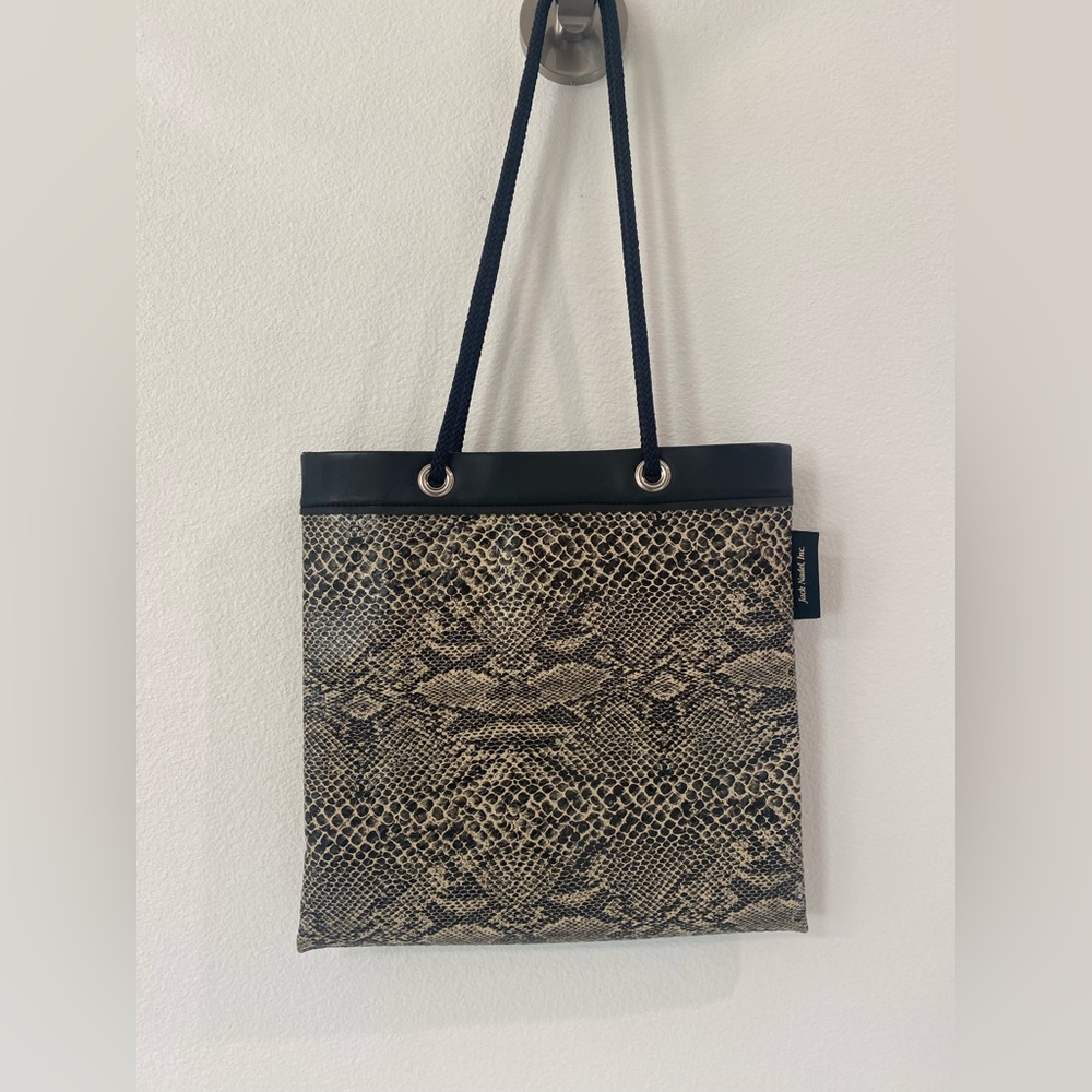 Vintage snake skin tote bag